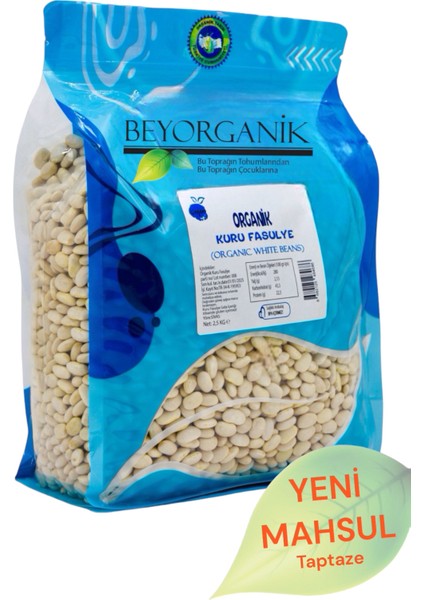 ORGANİK Kuru Fasulye Çalı 2,5 kg (PESTİSİT VE AFLATOKSİN ANALİZLİ)