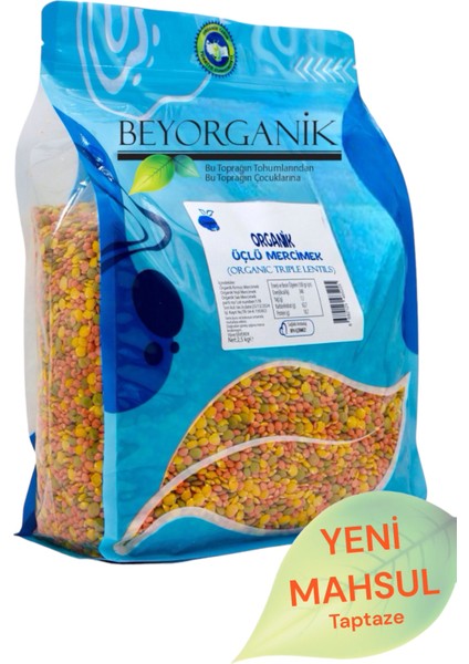 Organik Çorbalık Tahıl Karışımı Üçlü 2,5kg