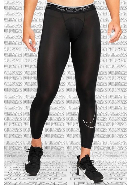 Pro Dri Fit Mens Leggings Black Erkek Antrenman Taytı Siyah