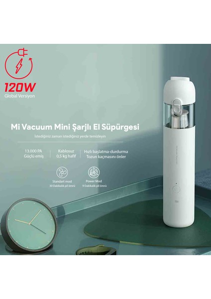 Mi Vacuum Mini Şarjlı El Süpürgesi 120 Watt Global Versiyon