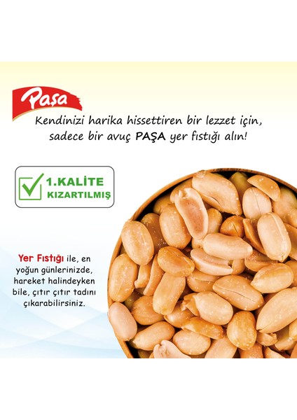 Paşa Kuruyemiş Kavrulmuş Yer Fıstığı Teneke Kutu 180 gr (Tuzlu) x 2 Adet