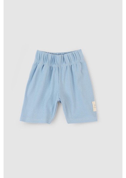 Kısa Fitilli Tayt Mavi Organik Pamuk