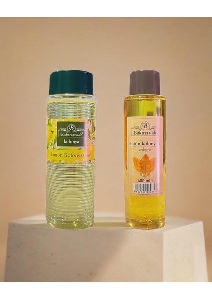 80° Limon Kolonyası 400 ml + 60° Tütün Kolonyası 400 ml