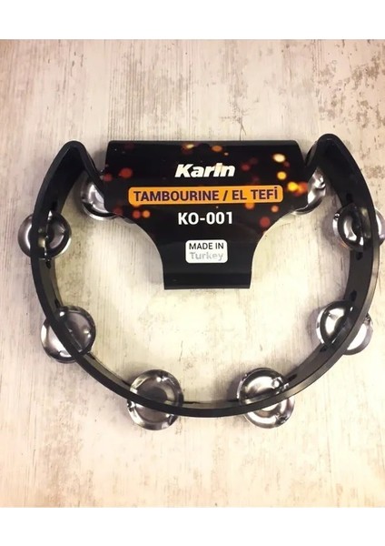 Siyah Yarım Ay Zilli Tef