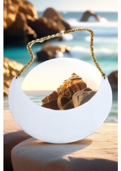 Beyaz Plaj Beach Style Özel Tasarım Kolye