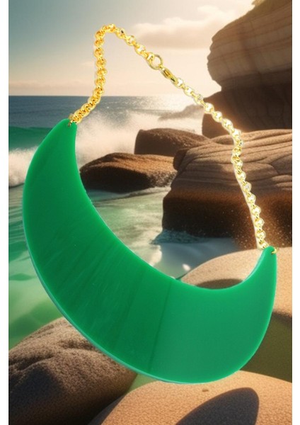 Yeşil Plaj Beach Style Özel Tasarım Kolye