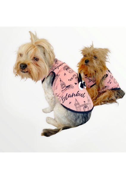 Pink Istanbul Atlet Köpek Kıyafeti Köpek Elbisesi