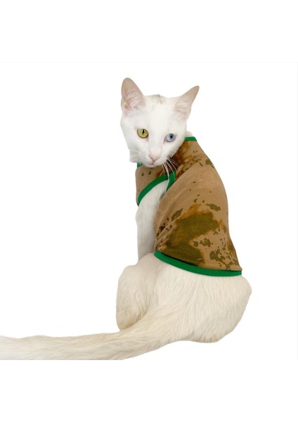 Camouflage Radar Atlet Kedi Kıyafeti Kedi Elbisesi S