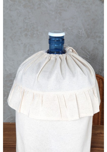 Naturel Fırfırlı Damacana Kılıfı Vintage