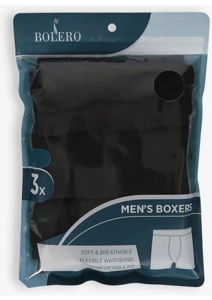 3'lü Siyah Erkek Boxer fiyatları