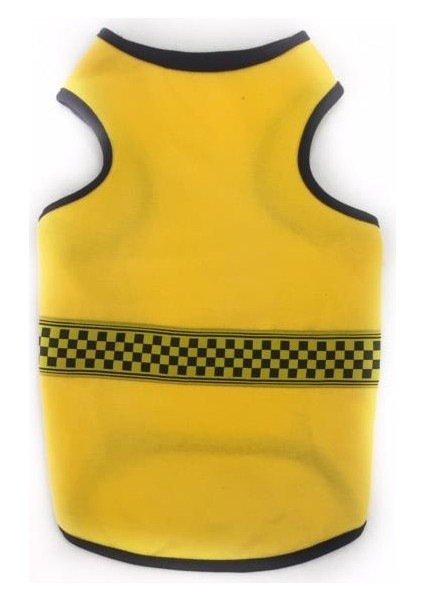 Yellow Black Checker Atlet Köpek Kıyafeti Köpek Elbisesi XXL