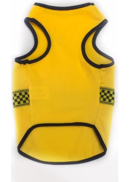 Yellow Black Checker Atlet Köpek Kıyafeti Köpek Elbisesi XXL