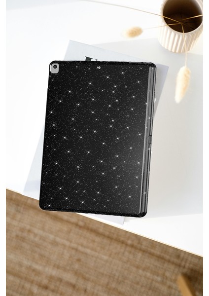 Apple iPad 10.2 (8. Nesil) Uyumlu Fuchsia Işıltılı Tablet Kılıf