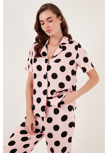Rahat Kesim Bol Paça Mono Yaka Kısa Kollu Pijama Takımı Bayan Pijama Takımı 6110290 modelleri