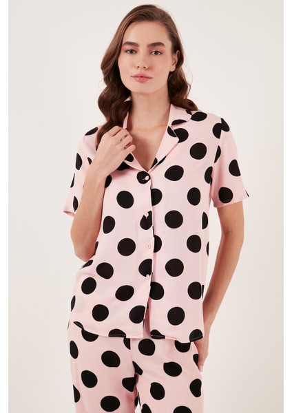 Rahat Kesim Bol Paça Mono Yaka Kısa Kollu Pijama Takımı Bayan Pijama Takımı 6110290 indirimleri