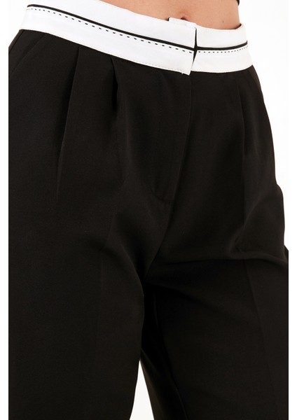 Yüksek Bel Regular Fit Geniş Paça Pantolon Bayan Pantolon 611PL061 indirimleri