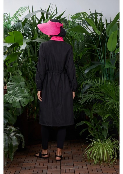 Üstü Paraşüt Kumaş Altı Likralı Mayo Kumaşı Payet Detaylı Kadın Tesettür Mayo 36242 modelleri