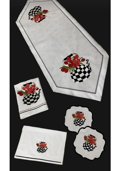 Damalı Demlik Mutfak Takımı