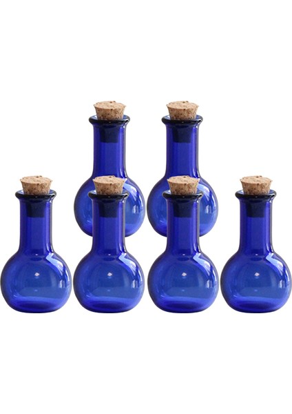 6'lı Mini Cam Şişe I Şişe Şişesi Mavi (Yurt Dışından) fiyatları