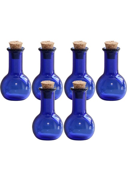 6'lı Mini Cam Şişe I Şişe Şişesi Mavi (Yurt Dışından) indirimleri