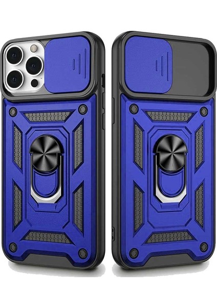 Apple iPhone 13 Pro Uyumlu Kızaklı Kamera Korumalı Tank Kılıf