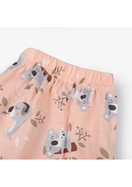 Kadın Uzun Somon Koala Pijama Altı modelleri