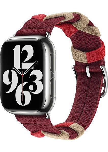 Apple Watch 7 8 9 41 mm Uyumlu Kumaş Örgü Kordon Hermes Bridon Üç Boyutlu Tasarım Kayış fiyatları