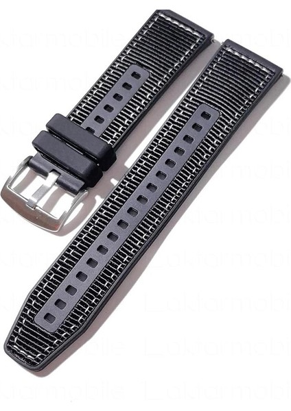 Huawei Watch Gt 2 / Gt2 Pro 46 mm Uyumlu Dokuma & Silikon Kordon Dikişli Örgü Kayış Metal Toka modelleri