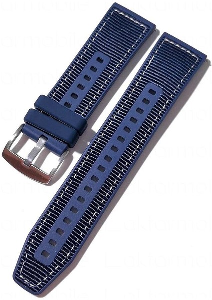 Huawei Watch Gt 2 / Gt2 Pro 46 mm Uyumlu Dokuma & Silikon Kordon Dikişli Örgü Kayış Metal Toka modelleri