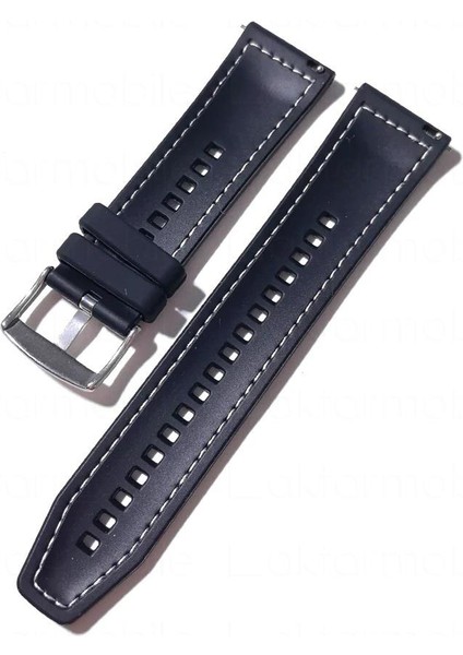 Huawei Watch Gt 2 / Gt2 Pro 46 mm Uyumlu Dokuma & Silikon Kordon Dikişli Örgü Kayış Metal Toka fırsatları