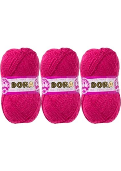 Dora Fuşya El Örgü Ipi - 044 3lü