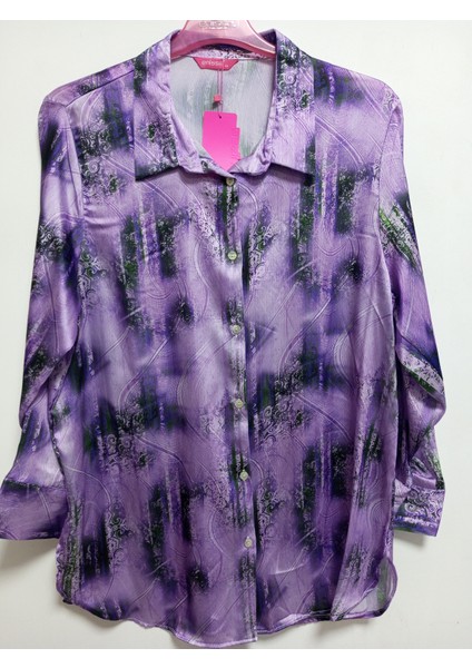 Büyük Beden Pamuk Saten Kumaş Manşet Kollu 75 cm Boy Geniş Anne Gömlek indirimleri