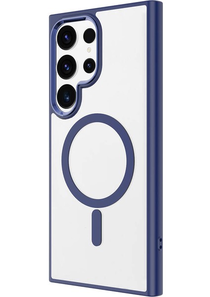 Samsung Galaxy S24 Ultra Kılıf Magsafe Şarj Özellikli Zore Krom Magsafe Silikon Kapak