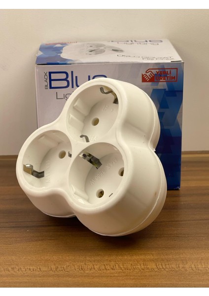Golyat 3'lü Topraklı Grup Priz Blue Lighting