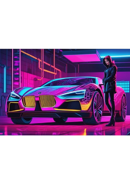 Renkli Baskılı Sayılarla Boyama Hobi Seti (Çerçeveli-Büyük Boy) 80X100 Cm: Tek Vesait