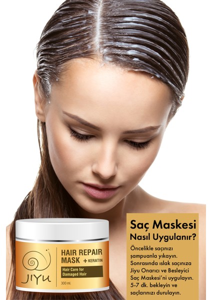 Yıpranmış Saçlar İçin Onarıcı ve Besleyici Keratin Saç Bakım Maskesi 300 ml