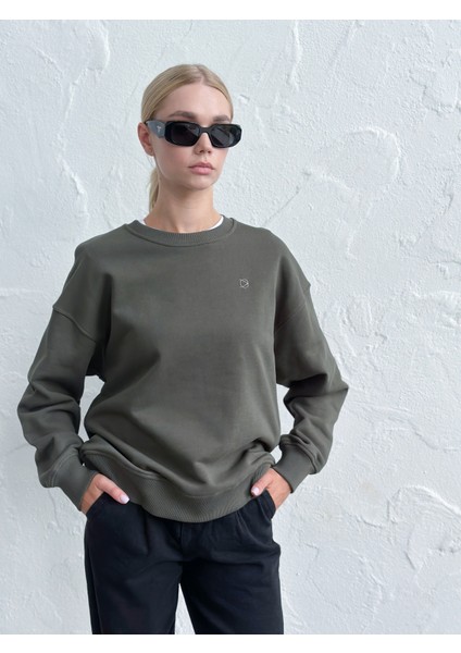Haki Kadın Oversize Sweatshirt modelleri