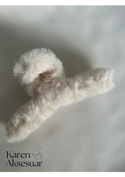 Peluş Mandal Toka Büyük Boy 1 Adet 12 cm Yumuşak Toka