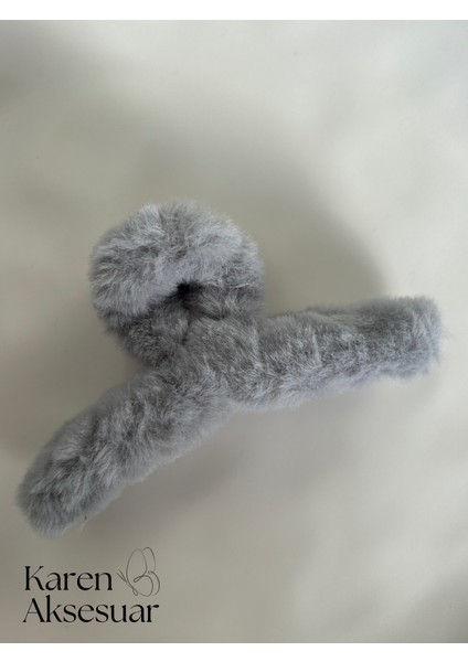 Peluş Mandal Toka Büyük Boy 1 Adet 12 cm Yumuşak Toka