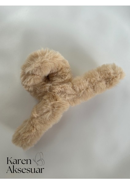 Peluş Mandal Toka Büyük Boy 1 Adet 12 cm Yumuşak Toka