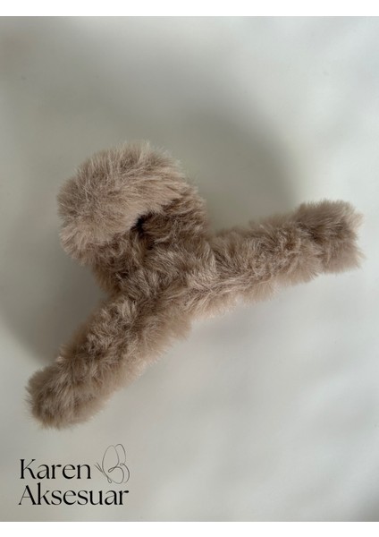 Peluş Mandal Toka Büyük Boy 1 Adet 12 cm Yumuşak Toka