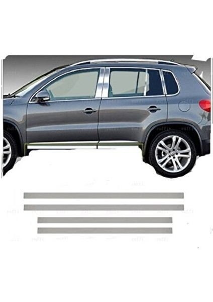 Vw Tiguan Krom Yan Kapı Çıtası 4 Kapı 2007-2016 Arası Paslanmaz