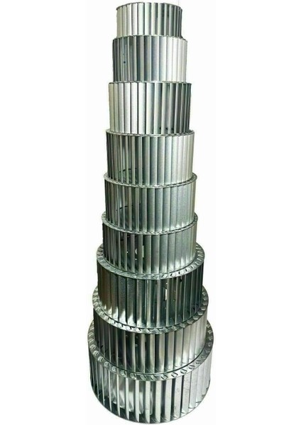 Çap 300 Boy 102 Delik 24 mm Sol Yön Radyal Fan Pervanesi