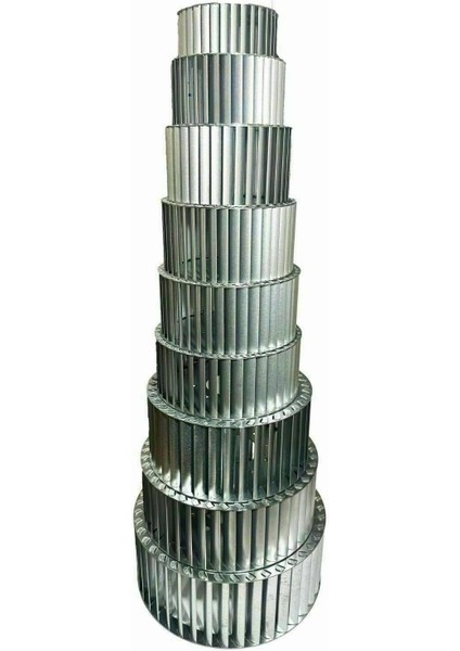 Çap 280 Boy 118 Delik 24 mm Sol Yön Radyal Fan Pervanesi