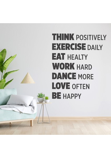 Life Rules Dekoratif Duvar Stickerı, Duvar Dekorasyon Yazıları, Duvar Sticker