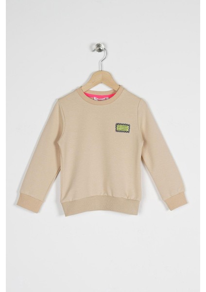 ZepkidsKız Çocuk Fashion Fragment Apikeli Sweatshirt 3-7 Yaş