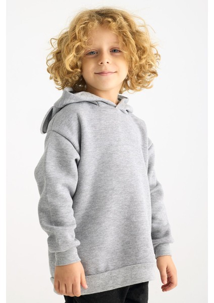 Çocuk Kapüşonlu Kulaklı Sweatshirt