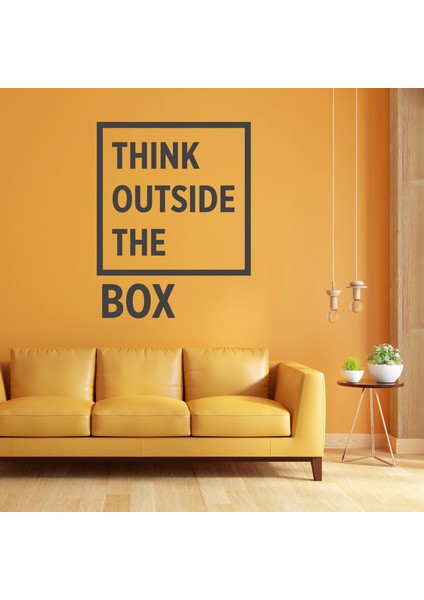 Think Outside The Box Dekoratif Duvar Stickerı, Duvar Dekorasyon Yazıları, Duvar Sticker fiyatları