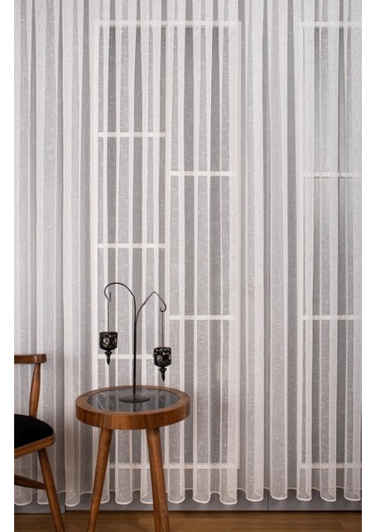 Taç Naturel Keten Tül Perde Seyrek Pile fırsatları