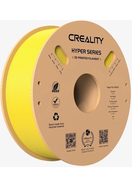 Hyper Pla Sarı Filament 1.75MM 1kg